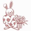 Redwork Easter Bunnies 03(Md)