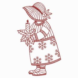Redwork Christmas Sunbonnets 10(Sm) machine embroidery designs
