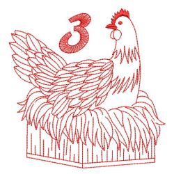 Redwork 12 Days Of Christmas 03(Md) machine embroidery designs