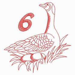 Redwork 12 Days Of Christmas 06(Lg) machine embroidery designs