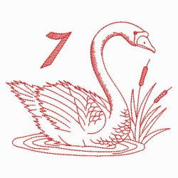 Redwork 12 Days Of Christmas 07(Lg) machine embroidery designs