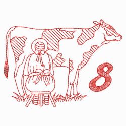 Redwork 12 Days Of Christmas 08(Lg) machine embroidery designs
