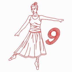 Redwork 12 Days Of Christmas 09(Md) machine embroidery designs