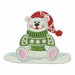 Christmas Polar Bear 01 machine embroidery designs