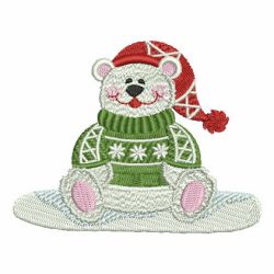 Christmas Polar Bear machine embroidery designs