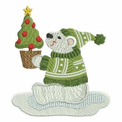 Christmas Polar Bear 04 machine embroidery designs
