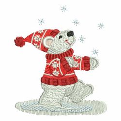 Christmas Polar Bear 06 machine embroidery designs
