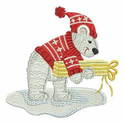 Christmas Polar Bear 08 machine embroidery designs