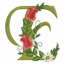 Rose Alphabet 05 machine embroidery designs