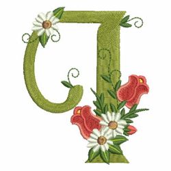 Rose Alphabet 09 machine embroidery designs