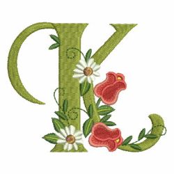 Rose Alphabet 11 machine embroidery designs
