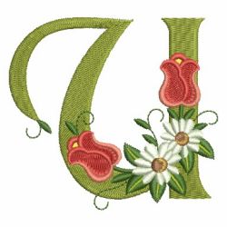 Rose Alphabet 21 machine embroidery designs