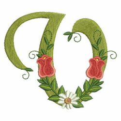 Rose Alphabet 22 machine embroidery designs