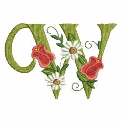 Rose Alphabet 23 machine embroidery designs