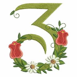 Rose Alphabet 26 machine embroidery designs