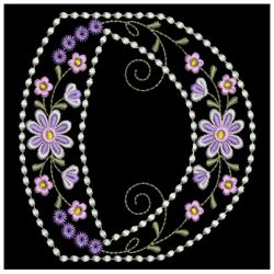 Candlewick Floral Alphabet 04 machine embroidery designs
