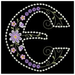 Candlewick Floral Alphabet 05 machine embroidery designs