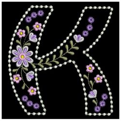 Candlewick Floral Alphabet 11 machine embroidery designs