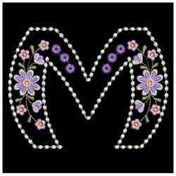 Candlewick Floral Alphabet 13 machine embroidery designs