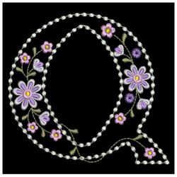 Candlewick Floral Alphabet 17 machine embroidery designs