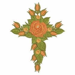 Rose Cross 2 04(Lg) machine embroidery designs