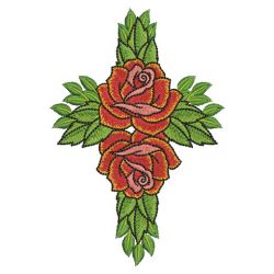 Rose Cross 2 05(Md) machine embroidery designs