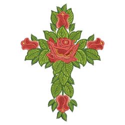 Rose Cross 2 06(Lg) machine embroidery designs