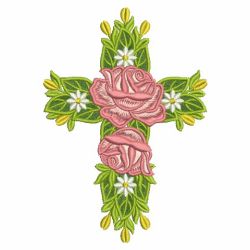 Rose Cross 2 08(Md) machine embroidery designs