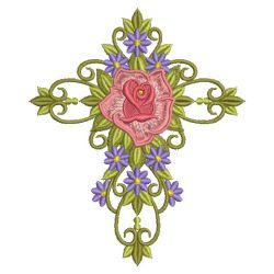 Rose Cross 2 09(Sm) machine embroidery designs