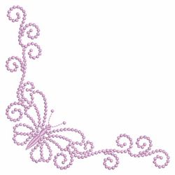 Candlewicking Butterfly Corner 01(Sm) machine embroidery designs
