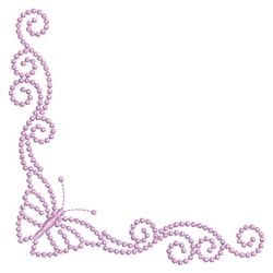 Candlewicking Butterfly Corner 06(Md) machine embroidery designs