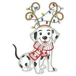 Vintage Christmas Dalmatian 02(Sm) machine embroidery designs