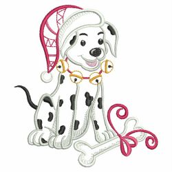 Vintage Christmas Dalmatian 04(Md) machine embroidery designs