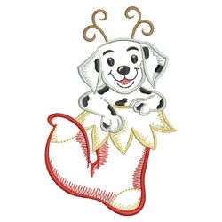 Vintage Christmas Dalmatian 05(Md) machine embroidery designs