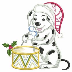 Vintage Christmas Dalmatian 07(Md) machine embroidery designs