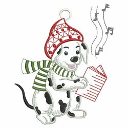 Vintage Christmas Dalmatian 08(Md) machine embroidery designs
