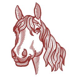 Redwork Horse 05(Md) machine embroidery designs