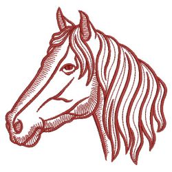 Redwork Horse 07(Lg) machine embroidery designs