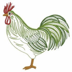 Vintage Rooster 01(Md) machine embroidery designs
