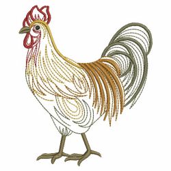 Vintage Rooster 04(Sm) machine embroidery designs