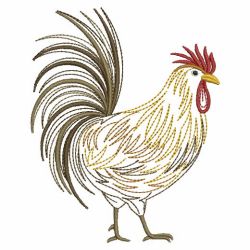 Vintage Rooster 08(Md) machine embroidery designs