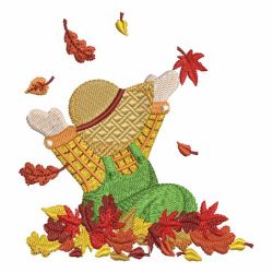 Sunbonnets in Autumn machine embroidery designs