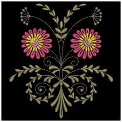 Jacobean Floral Spray(Sm) machine embroidery designs