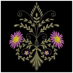Jacobean Floral Spray 02(Md) machine embroidery designs