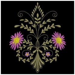 Jacobean Floral Spray 02(Sm) machine embroidery designs