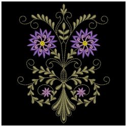 Jacobean Floral Spray 03(Sm) machine embroidery designs