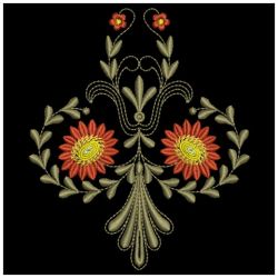 Jacobean Floral Spray 04(Md) machine embroidery designs