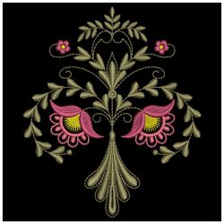 Jacobean Floral Spray 07(Md) machine embroidery designs