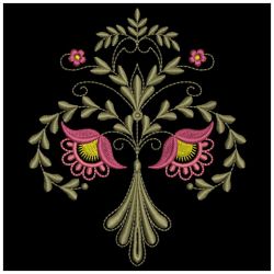 Jacobean Floral Spray 07(Sm) machine embroidery designs