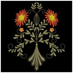 Jacobean Floral Spray 09(Md) machine embroidery designs
